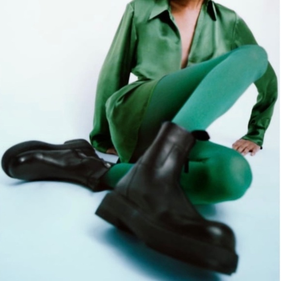 Zara Black Ankle Boots - Picture 1 of 10